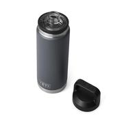 YETI Rambler Bottle Chug, botella de acero inoxidable aislada al vacío con tapa a prueba de fugas, carbón, 769 ml