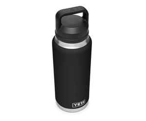 YETI Rambler Bottle Chug, Vacuum Insulated Stainless Steel Bottle with Chug Cap, Black, 36 oz (1065 ml)