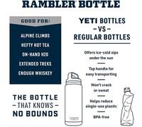 YETI Rambler Bottle Chug, Vacuum Insulated Stainless Steel Bottle with Chug Cap, Wetlands Brown, 18 oz (532 ml)