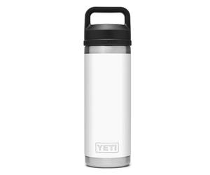 YETI Rambler Bottle Chug, Vacuum Insulated Stainless Steel Bottle with Chug Cap, White, 18 oz (532 ml)