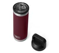 YETI Rambler Bottle Chug, Vacuum Insulated Stainless Steel Bottle with Chug Cap, Wild Vine Red, 18 oz (532 ml)