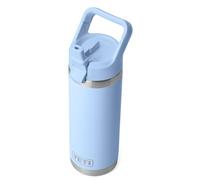 YETI Rambler C Straw Bottle, Stainless Steel Vacuum Insulated Bottle with Straw Cap, Big Sky Blue, 18 oz (532 ml)