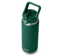 YETI Rambler C Straw Bottle, Stainless Steel Vacuum Insulated Bottle with Straw Cap, Black Forest Green, 26 oz (769 ml)