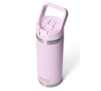 YETI Rambler C Straw Bottle, Stainless Steel Vacuum Insulated Bottle with Straw Cap, Cherry Blossom, 18 oz (532 ml)