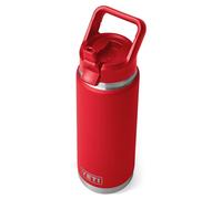 YETI Rambler C Straw Bottle, Stainless Steel Vacuum Insulated Bottle with Straw Cap, Rescue Red, 26 oz (769 ml)