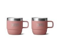 YETI Rambler Espresso Mug, Vacuum Insulated Stainless Steel Stackable Mug, Sandstone Pink, 2 Pack 6 oz (177 ml)