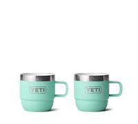 YETI Rambler Espresso Mug, Vacuum Insulated Stainless Steel Stackable Mug, Seafoam, 2 Pack 6 oz (177 ml)