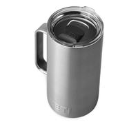 YETI Rambler Mug, Vacuum Insulated Stainless Steel Stackable Mug with Magslider Lid, Stainless Steel, 24 oz (710 ml)