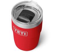 YETI Rambler Stackable Cup with Durasip Ceramic Lining, Vacuum Insulated Stainless Steel Cup with Magslider Lid, Rescue Red, 8 oz (236 ml)