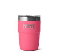 YETI Rambler Stackable Cup with Durasip Ceramic Lining, Vacuum Insulated Stainless Steel Cup with Magslider Lid, Tropical Pink, 8 oz (236 ml)
