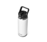 YETI Rambler Straw Bottle, Stainless Steel Vacuum Insulated Bottle with Straw Cap, White, 26 oz (769 ml)