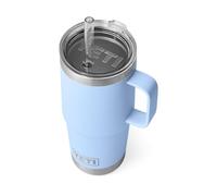 YETI Rambler Straw Mug, Stainless Steel Vacuum Insulated Mug with Stronghold Lid, Big Sky Blue, 25 oz (739 ml)