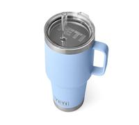 YETI Rambler Straw Mug, Stainless Steel Vacuum Insulated Mug with Stronghold Lid, Big Sky Blue, 35 oz (1035 ml)