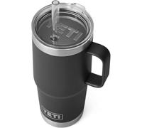 YETI Rambler Straw Mug, Stainless Steel Vacuum Insulated Mug with Stronghold Lid, Black, 25 oz (739 ml)