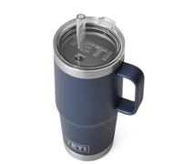 YETI Rambler Straw Mug, Stainless Steel Vacuum Insulated Mug with Stronghold Lid, Navy, 25 oz (739 ml)