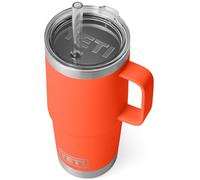 YETI Rambler Straw Mug, Stainless Steel Vacuum Insulated Mug with Stronghold Lid, Papaya, 25 oz (739 ml)