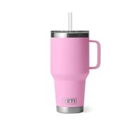 YETI Rambler Straw Mug, Stainless Steel Vacuum Insulated Mug with Stronghold Lid, Power Pink, 35 oz (1035 ml)