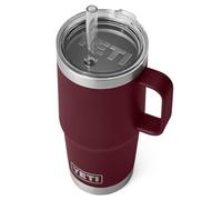 YETI Rambler Straw Mug, Stainless Steel Vacuum Insulated Mug with Stronghold Lid, Wild Vine Red, 25 oz (739 ml)