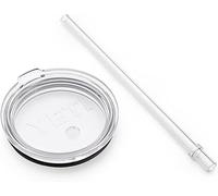 YETI Rambler - Tapa con popote para vaso, reutilizable, resistente a los golpes, con popote, color blanco, grande, 887 ml