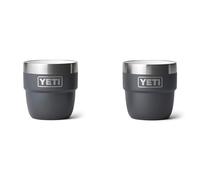 YETI Rambler - Taza apilable de 4 onzas, acero inoxidable, taza de café expreso/café aislada al vacío, paquete de 2, color carbón