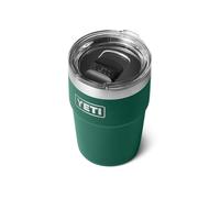 YETI Rambler - Taza apilable de acero inoxidable con aislamiento al vacío y tapa Magslider, verde bosque negro, 473 ml (16 onzas)