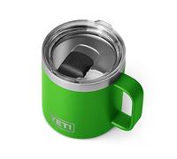 YETI Rambler - Taza de acero inoxidable aislada al vacío de 14 onzas, con tapa MagSlider, color verde