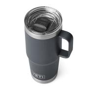 YETI Rambler - Taza de viaje de acero inoxidable aislada al vacío con tapa Stronghold, color carbón, 591 ml
