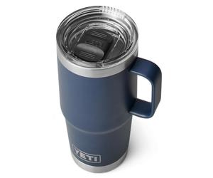 YETI Rambler Travel Mug, Stainless Steel Vacuum Insulated Mug with Stronghold Lid, Navy, 20 oz (591 ml)