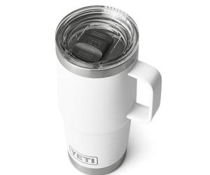 YETI Rambler Travel Mug, Stainless Steel Vacuum Insulated Mug with Stronghold Lid, White, 20 oz (591 ml)