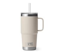 YETI Rambler - Vaso aislado al vacío con asa, tapa con pajilla, de acero inoxidable, con tapa con pajilla, capacidad de 708.7 g