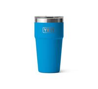 YETI Rambler - Vaso apilable de 590 ml, acero inoxidable, aislado al vacío con tapa MagSlider, azul onda grande
