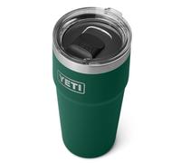 YETI Rambler - Vaso apilable de acero inoxidable aislado al vacío con tapa Magslider, color verde bosque negro, 591 ml