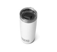 YETI Rambler - Vaso de acero inoxidable aislado al vacío con tapa MagSlider, color blanco