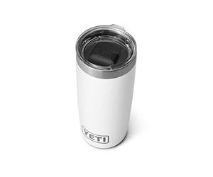 YETI Rambler - Vaso de acero inoxidable aislado al vacío con tapa MagSlider, color blanco