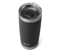 YETI Rambler Vaso de acero inoxidable aislado al vacío con tapa Magslider, negro, 20 oz (591 ml)
