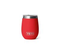 YETI Rambler - Vaso de vino de 295 ml con forro de cerámica Durasip y tapa Magslider extraíble, vaso de acero inoxidable aislado al vacío, rojo rescate