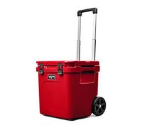 YETI Roadie 48 - Nevera portátil con ruedas (rojo rescate) con aislamiento PermaFrost, se adapta a 76 latas o hielo de 55 libras, enfriador de hielo sobre ruedas para camping y uso al aire libre