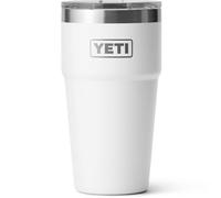 YETI Rambler Cup, Vacuum Insulated Stainless Steel Stackable Cup with Magslider Lid, White, 20 oz (591 ml)
