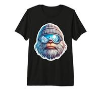 Yeti Skiing: Abominable muñeco de Nieve, Esquiador, estación de esquí de montaña Camiseta Premium