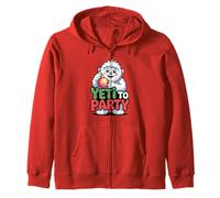 Yeti To Party Divertido Navidad Abominable muñeco de Nieve Sudadera con Capucha