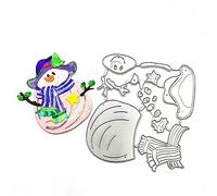 Yeti - Troqueles de metal con diseño de muñeco de nieve de Navidad, troqueles de corte de invierno, plantillas para manualidades, plantillas para manualidades, álbumes de recortes de papel decorativo