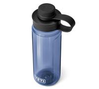 YETI Yonder Water Bottle with Tether Cap, Navy, 25 oz (750 ml) | Botella de agua ligera sin BPA con tapa de sujeción 100% a prueba de fugas para senderismo y viajes, apta para lavavajillas
