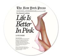 Yetmadi Alfombrilla de mouse redonda rosa bebé, diseño de coquette Preppy con base antideslizante, ideal como regalo femenino, protección de escritorio, oficina, computadora, hogar, 8.7 x 8.7 pulgadas