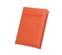 YETONADO 1 funda de piel sintética Possport para viajes mundiales, protector de pasaporte, organizador universal para pasaporte, Orange, Talla única