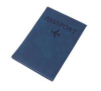 YETONADO Funda para pasaporte de avión para mujeres y hombres, funda para pasaporte de viaje, bonita cartera para pasaporte, cartera para pasaporte para niña, Blue, Talla única