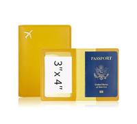 YETONADO Funda protectora de piel sintética para pasaporte de viaje, gruesa, naranja (genjibre), Talla única