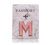 YETONADO Funda protectora para pasaporte, diseño de letras bordadas, funda unisex para pasaporte de viaje, A 1476 (M), Talla única