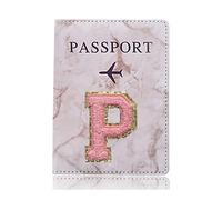 YETONADO Funda protectora para pasaporte, diseño de letras bordadas, funda unisex para pasaporte de viaje, A 1479 (P), Talla única