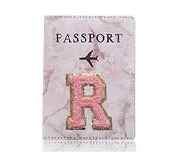YETONADO Funda protectora para pasaporte, diseño de letras bordadas, funda unisex para pasaporte de viaje, A 1481 (R), Talla única