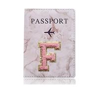 YETONADO Funda protectora para pasaporte, diseño de letras bordadas, funda unisex para pasaporte de viaje, A 1469 (F), Talla única